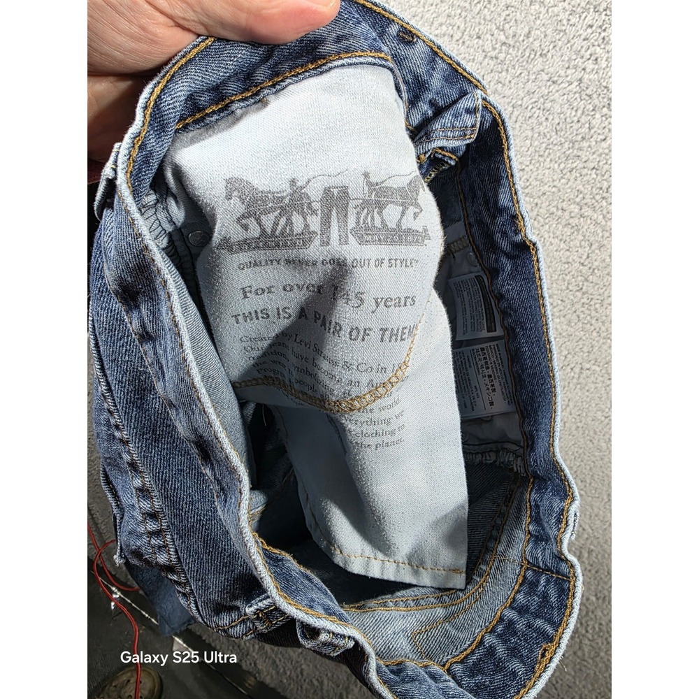 MENS LEVIS 550 Premium JEANS‎ SZ 29x34 DENIM Straight Leg - Picture 9 of 9